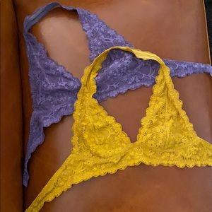 2for1 Free people lounge bralettes halter top